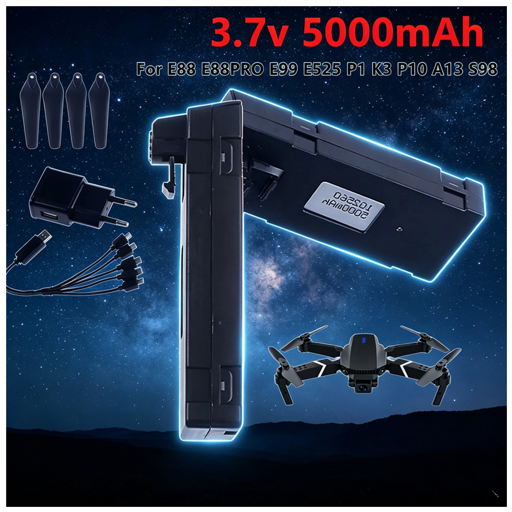 3.7V 5000mAh Rechargeable Li-i - Drone Rc E99 Pro ulasan dan harga