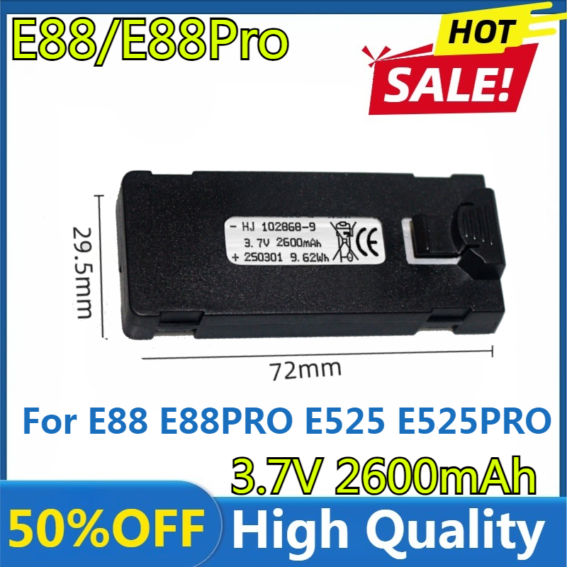 E88 Battery 3.7V 2600mAh For E - Rc Drone E88 ulasan dan harga