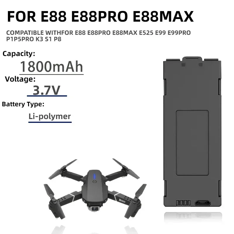 1-10pcs E99 Pro Drone Battery  - Drone Rc E99 Pro ulasan dan harga