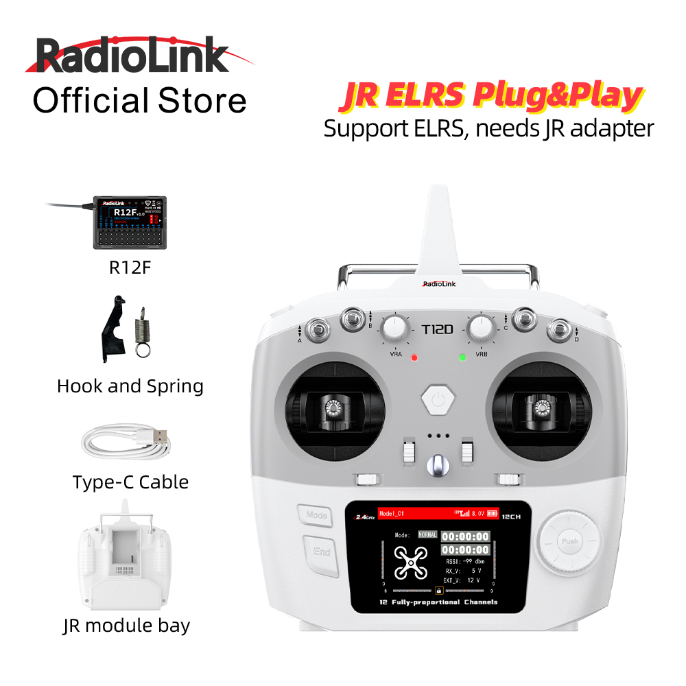 RadioLink T12D JR Module 12CH  - Drone Tech Rc ulasan dan harga
