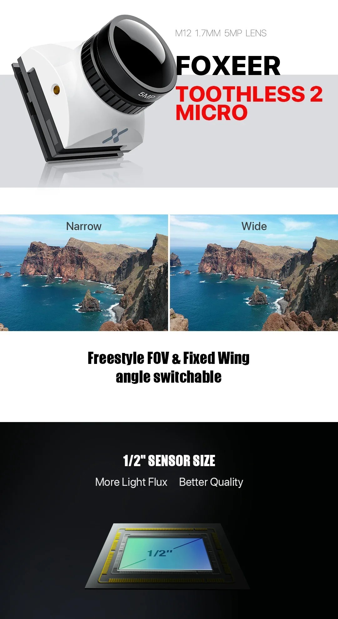 FOXEER Micro Toothless 2 FOV S - Drone Rc Signal ulasan dan harga