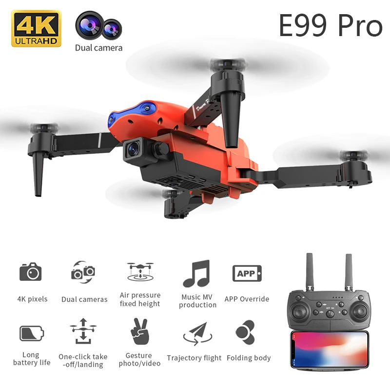 4K 5G WIFI FPV E99Pro Foldable - Drone Rc E99 Pro ulasan dan harga