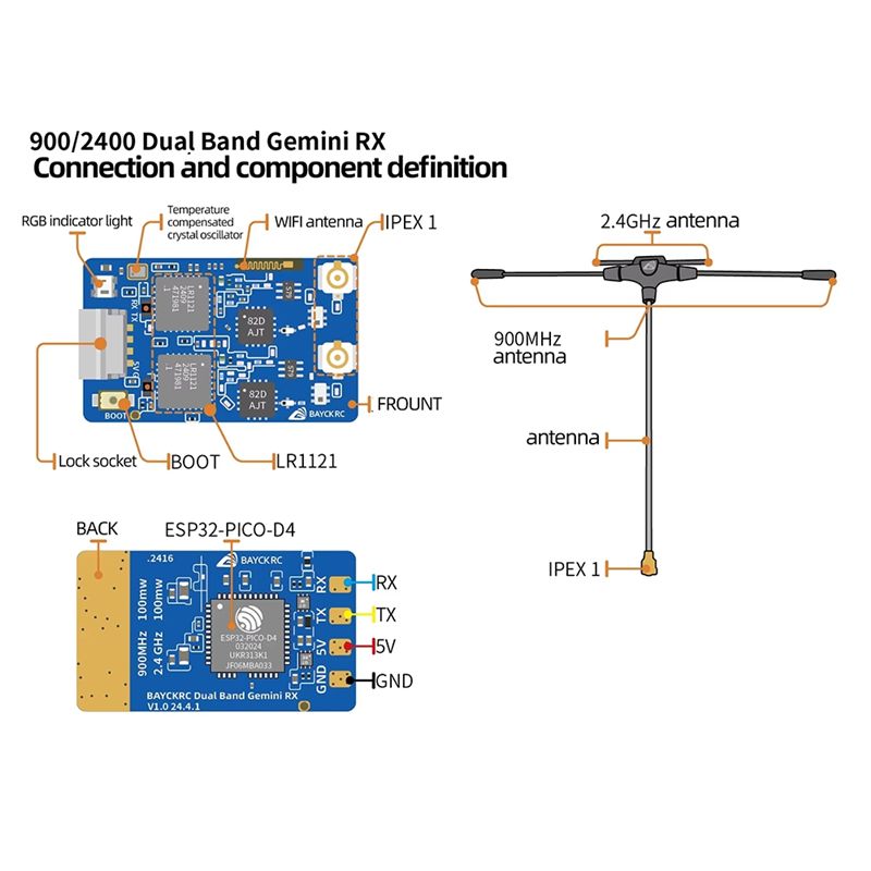 B78B-900Mhz 2.4Ghz 915M ELRS R - Drone Tech Rc ulasan dan harga