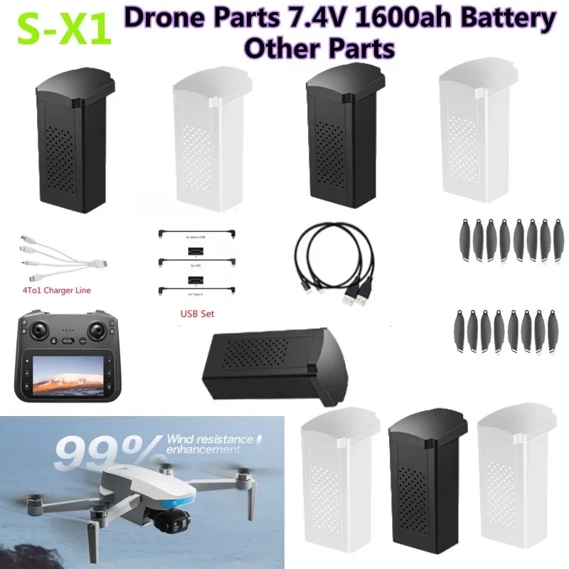 S-X1 MAX GPS Drone Battery 7.4 - Lyzrc Drone ulasan dan harga